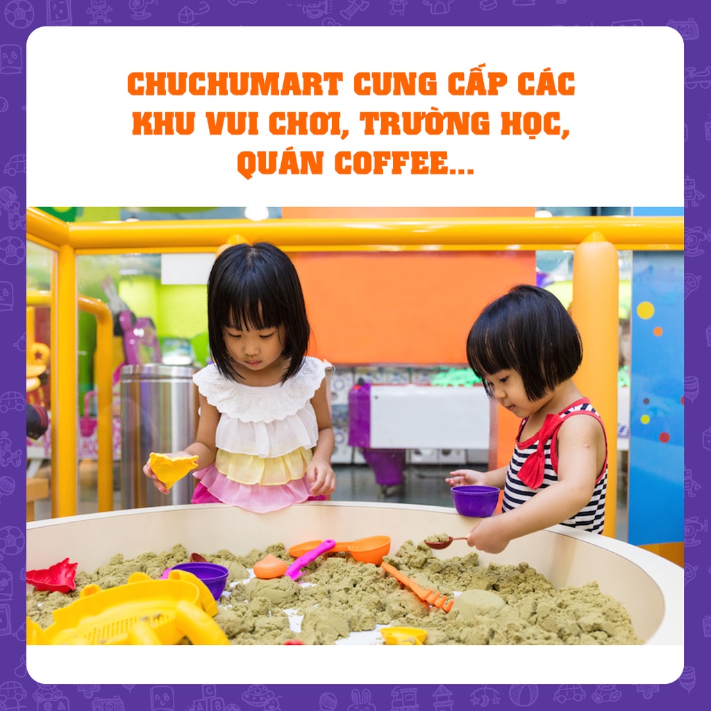 Cát Tạo Hình Kinetic Sand Nhiều Màu An Toàn - Tặng Kèm Khuôn / Phao