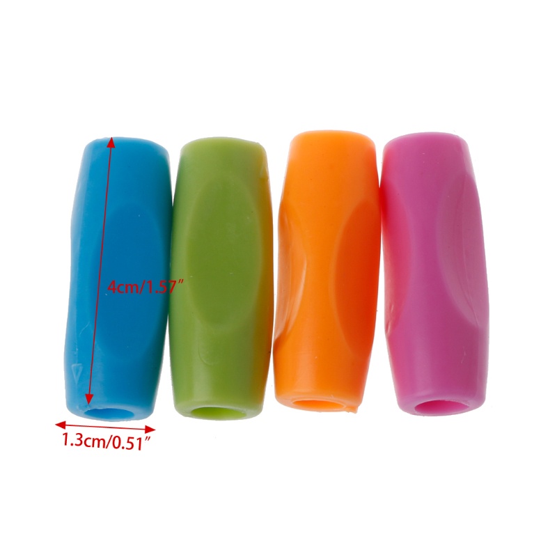 Set 4 Hộp Đựng Bút Chì Bằng Silicon Mềm Nhiều Màu Sắc Cho Trẻ Em