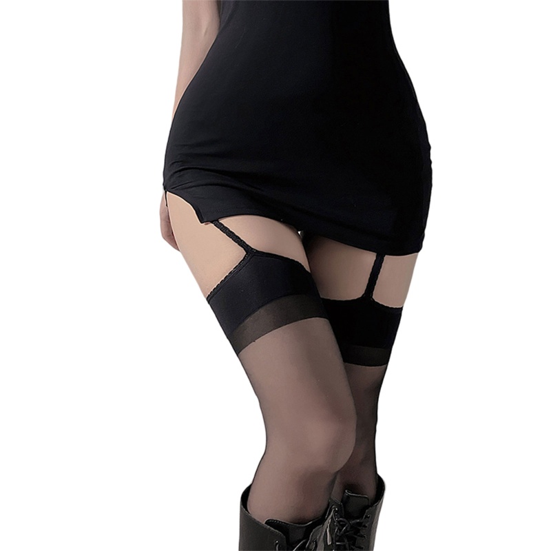 Xiangbao Quần Tất Ren Lụa Bóng Cao Ngang Đùi Không Đáy Xuyên Thấu Gợi Cảm Cho Nữ