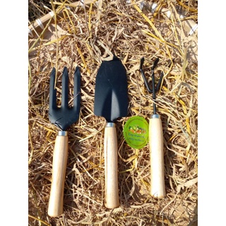 Bộ Dụng cụ 3 Món Trồng Cây (1 Bộ) , Xẻng Cào Ba Chĩa, Hàng Ngập Khẩu Dài 20_23 cm, Cầm Vừa Tay, Gọn