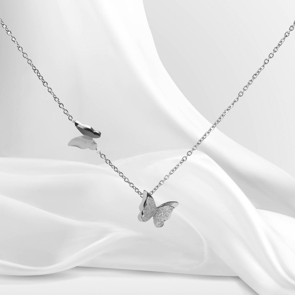 Dây chuyền CDE Pave Butterfly Necklace Silver CDE0612SV