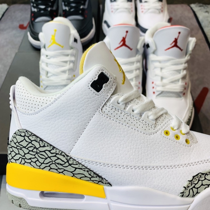 Giày thể thao sneaker jordan 3 laser orange da lộn hàng TC