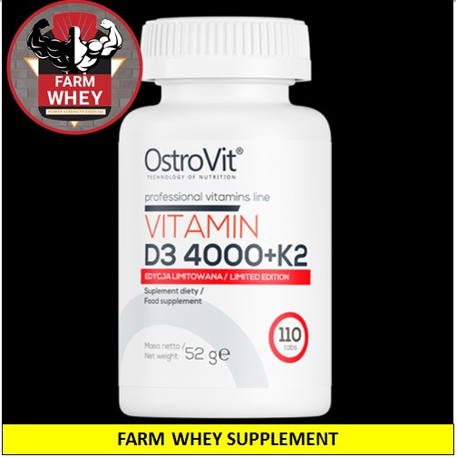 Vitamin D3 K2 Ostrovit - Hỗ trợ tăng sức đề kháng, giúp xương chắc khỏe, tăng test tự nhiên và sức mạnh cơ bắp