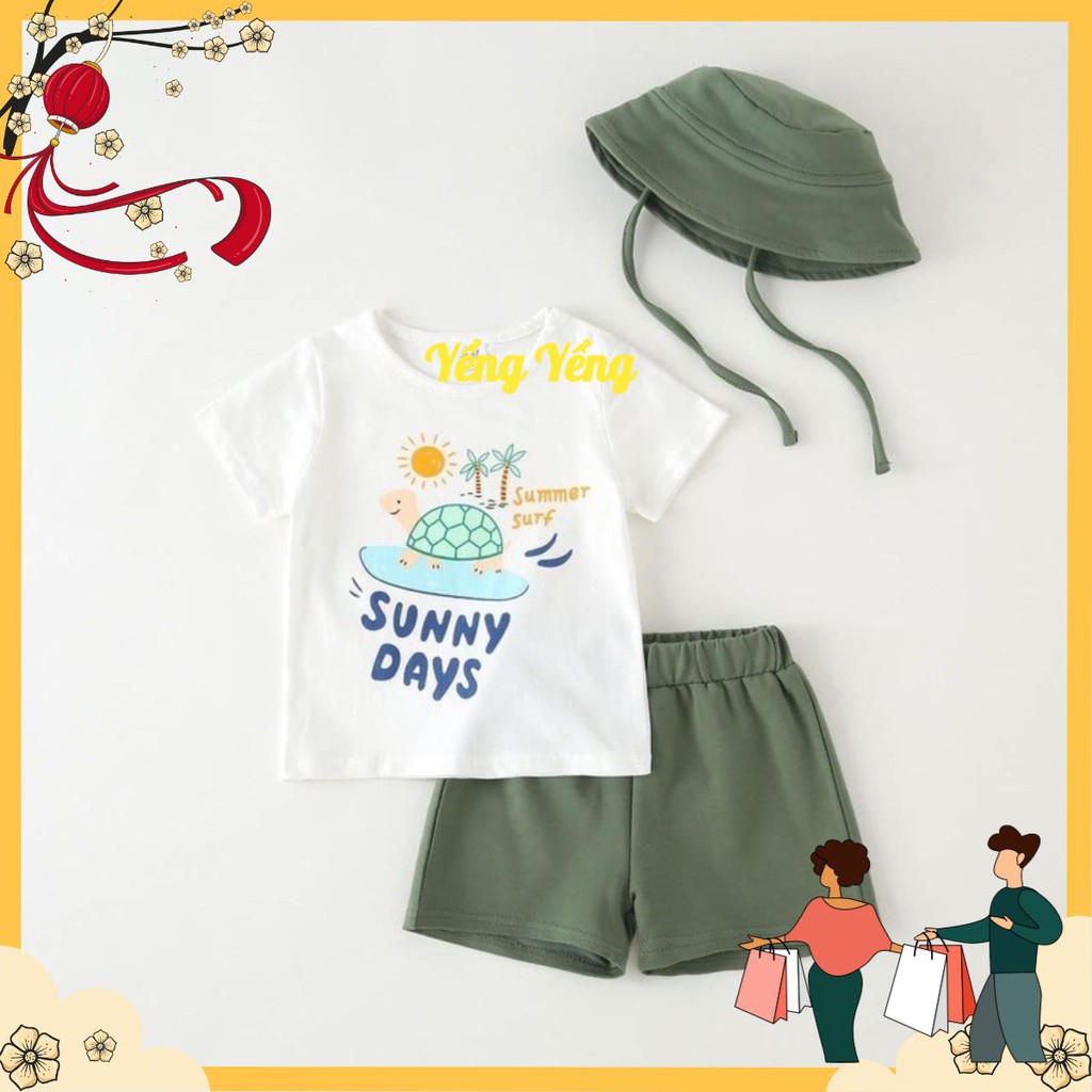 SBT119 - BỘ ĐÙI BÉ TRAI SUNNY DAYS QUẦN XANH KO KÈM MŨ