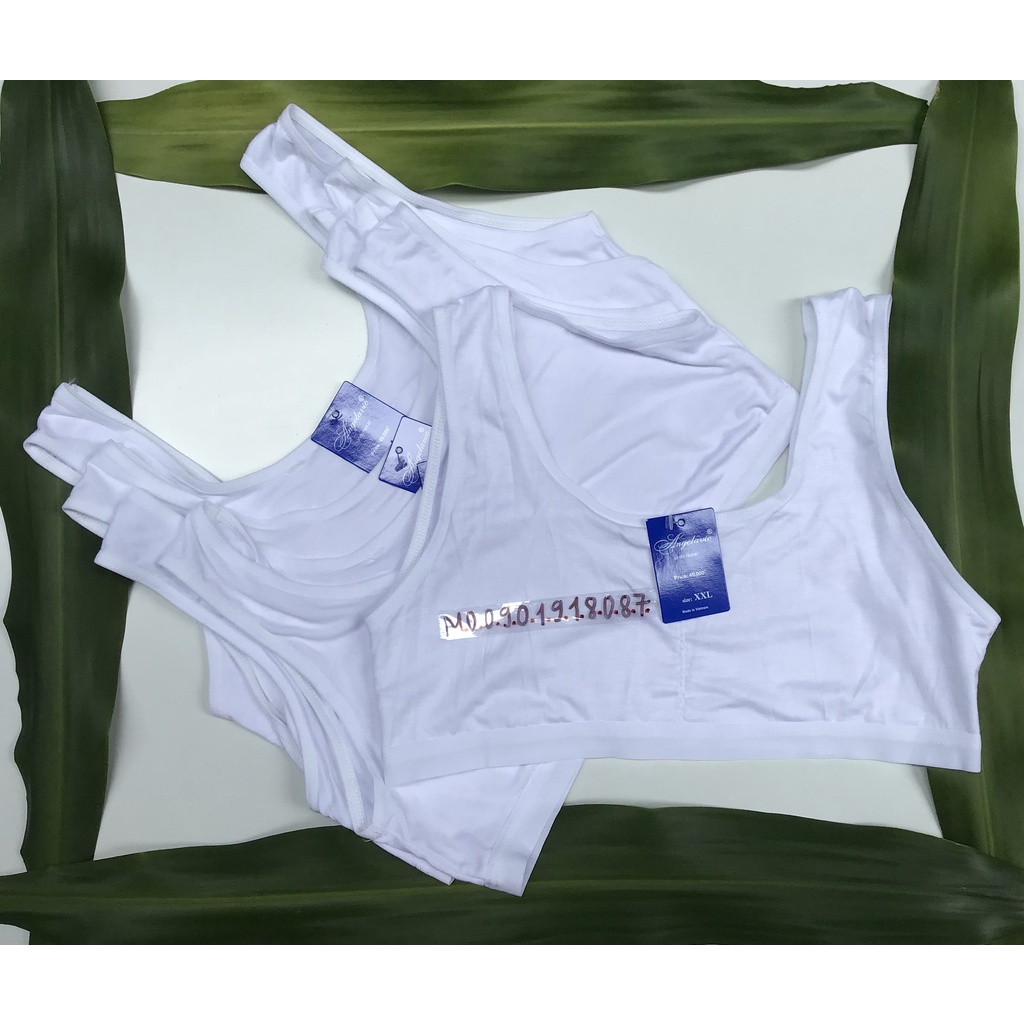 Set 10 áo lót lá cotton lụa cao cấp cho bé tuổi dậy thì không mút co giãn thấm hút mồ hôi A3L nội y chợ giá sỉ