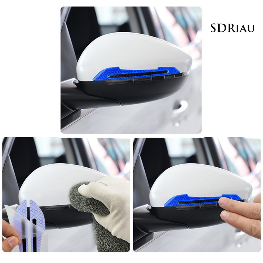 Bộ 2 Miếng Dán Phản Quang Cảnh Báo An Toàn Chống Va Chạm Cho Tay Nắm Cửa Xe Hơi