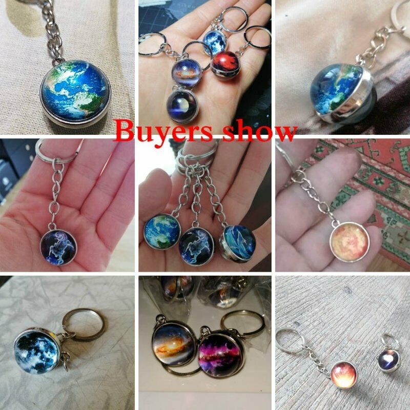 Móc Khóa Hình Hệ Mặt Trời Galaxy Nebula 12 Cung Hoàng Đạo Đẹp Mắt