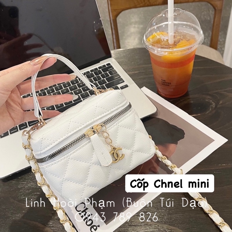 Túi đeo chéo nữ dáng cốp tròn mini nhỏ xinh (ảnh thật)