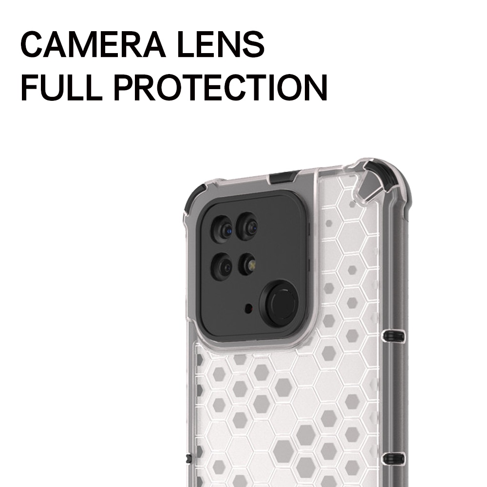 Ốp Điện Thoại Nhựa Cứng Trong Suốt Chống Sốc Họa Tiết Tổ Ong Cho Redmi 10C 9A 9C NFC 9i 8A 7A