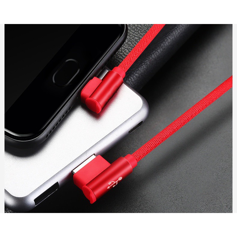 Dây cáp dữ liệu/ sạc nhanh kiểu chữ L USB Type-C dùng cho điện thoại Android 1/2/3m