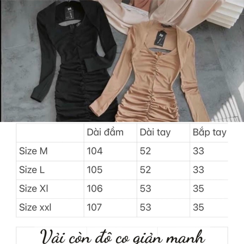 Đầm body kèm áo khoát bigsize 50 đến 90kg