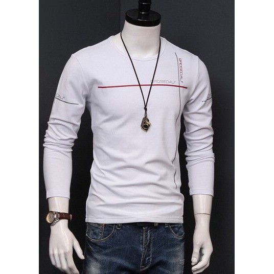 Áo thun nam tay dài phối sọc siêu đẹp cực kỳ nam tính mẫu bán chạy AHQ086 | BigBuy360 - bigbuy360.vn