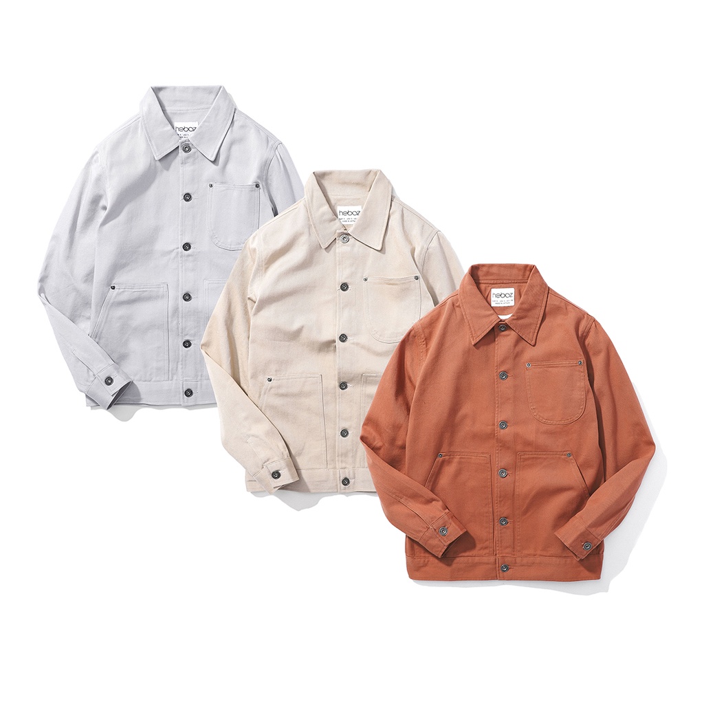 [Mã BMBAU50 giảm 7% đơn 99K] Áo khoác nam HEBOZ, Jacket Kaki, cổ bẻ, có túi sang chảnh 3 màu - 00000786