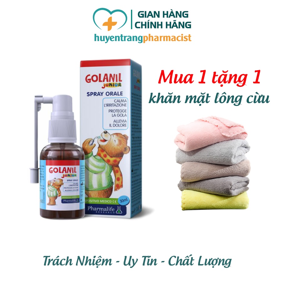 Golanil Junior - Giảm ho, giảm viêm, giảm đau rát họng, tăng sức đề kháng đường hô hấp cho Bé