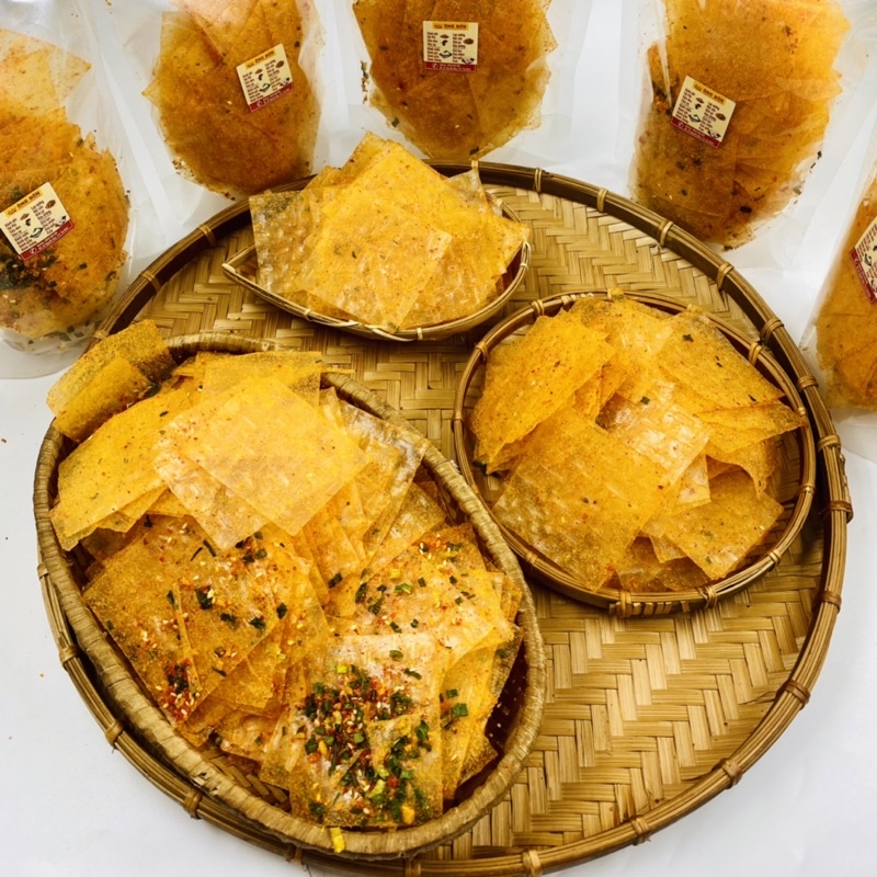 Bánh Tráng Phô Mai Tôm Hành Tỏi - Túi Zip - Thêm Mè Rang, Vị Đậm Đà, Cay Nhẹ