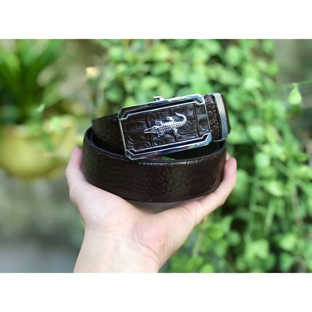 Thắt Lưng Da Nam Khóa Tự Động Cao Cấp Dây Nịt Nam Da Bò 100% Chính Hãng Mạ Vàng Bạc Nam Tính 4K62