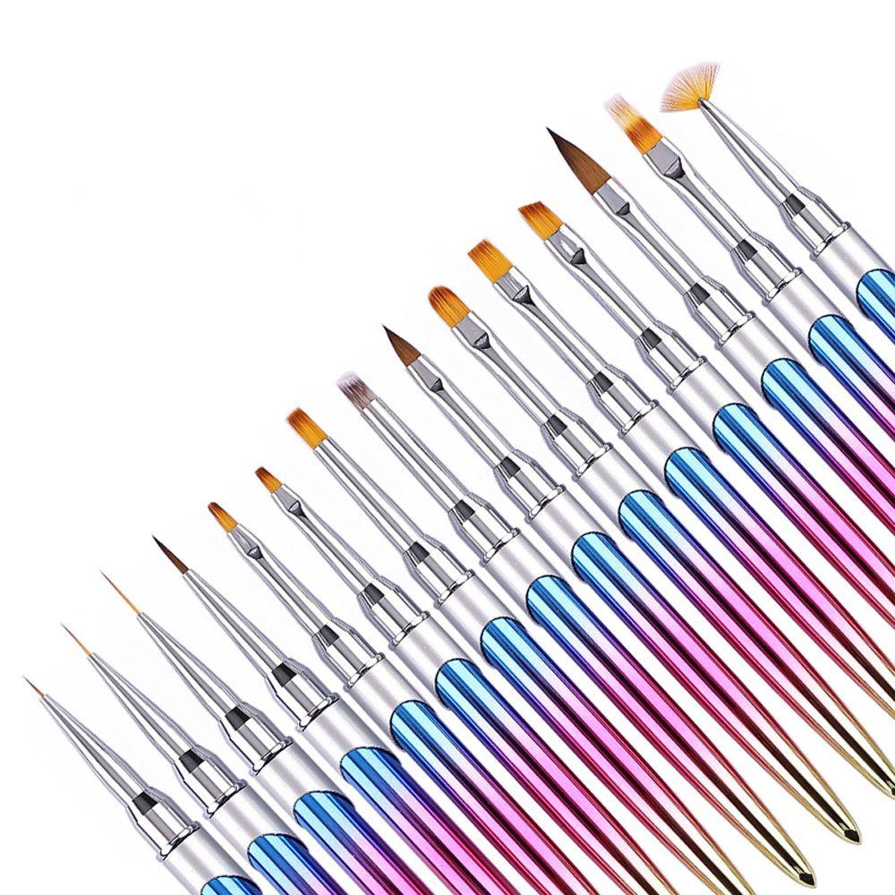 SHOOGIX Nails Painting Brush Pen Acrylic UV Gel Nail Art Polish Drawing Manicure Extension Tools