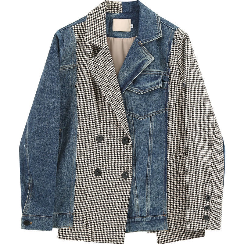 Jiashucheng Áo Khoác Denim Thời Trang Thu Đông Dễ Phối Đồ Phong Cách Mới Cho Nữ