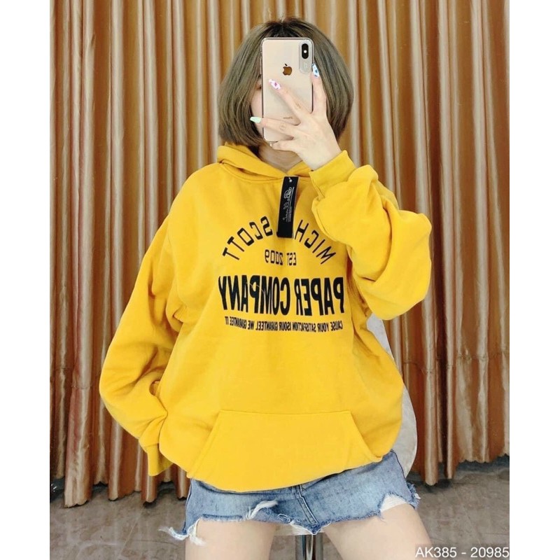 Áo Hoodie Nam Nữ Nỉ Bông Form Rộng Tay Phồng UNISEX Áo Khoác Hoodie SWEATER Nữ Nam Nỉ Ngoại PAPER COMPANY - AK3385 | BigBuy360 - bigbuy360.vn