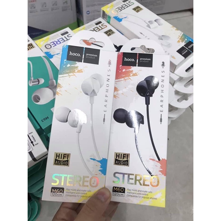 Tai nghe hoco M60/ M40 có micro tích hợp tai nghe có dây 3.5mm cho điện thoại thông minh ip samsung xiaomi