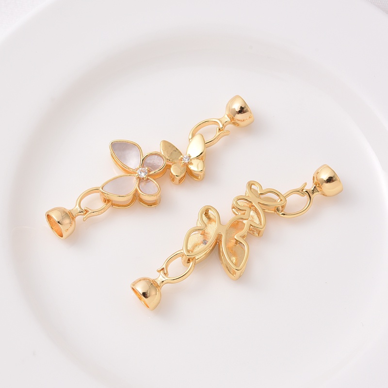 Chất Lượng Cao Nắp Đồng Mạ Vàng 18K Màu Trắng Dát Hình Bướm / Sứa / Bướm / Ngọc Trai Thủ Công Có Khóa Cà