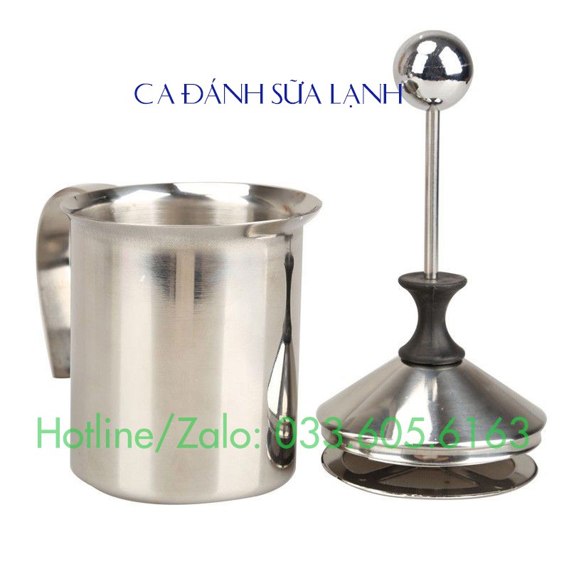 Ca đánh sữa lạnh Inox dung tích 400ml hoặc 800ml