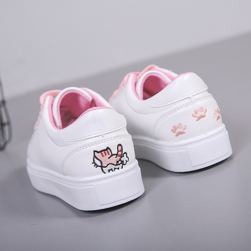 Giày thể thao nữ trắng đẹp Gót Mèo Giày nữ đẹp | BigBuy360 - bigbuy360.vn