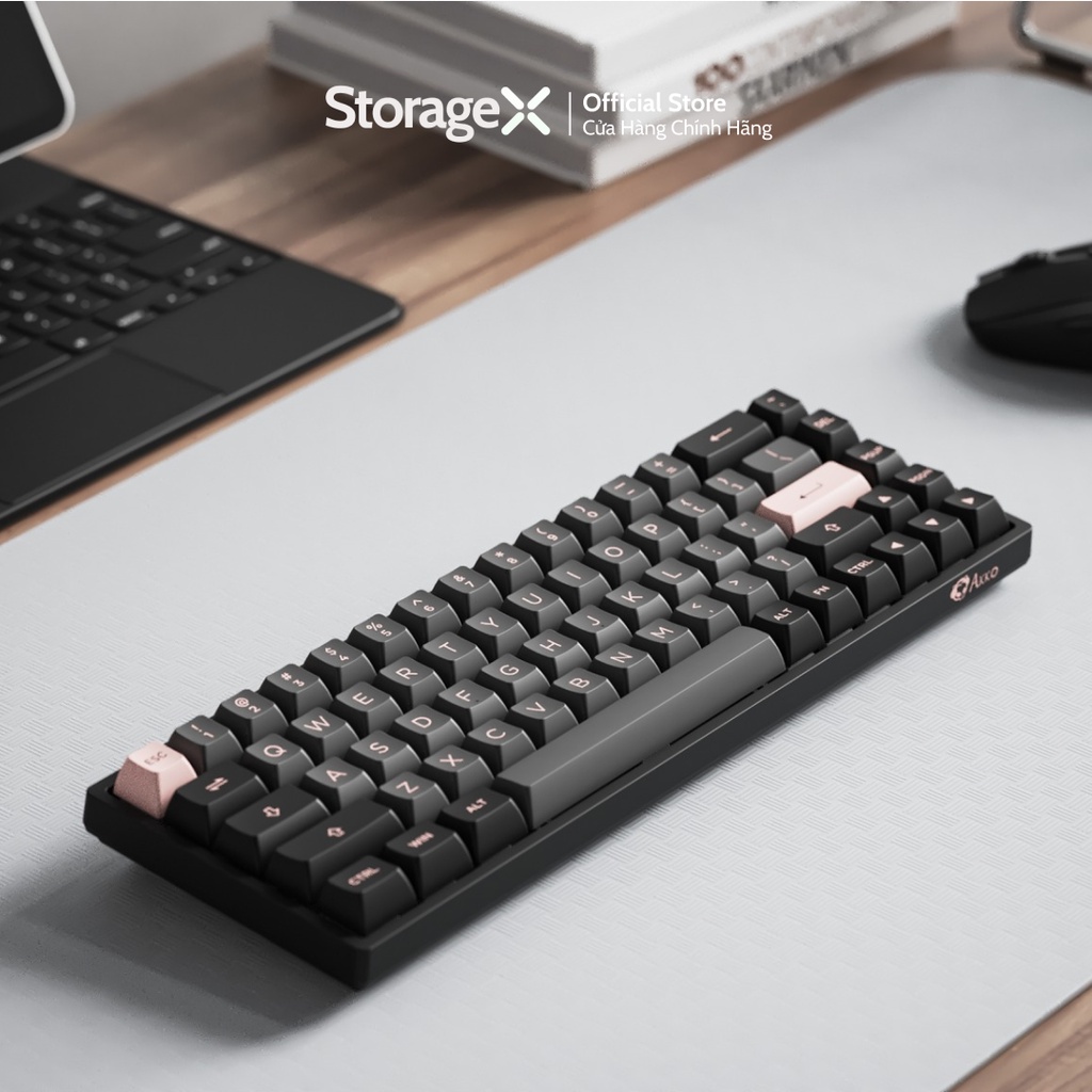 Bàn phím cơ AKKO 3068B / 3084B Black Pink  - Hàng chính hãng