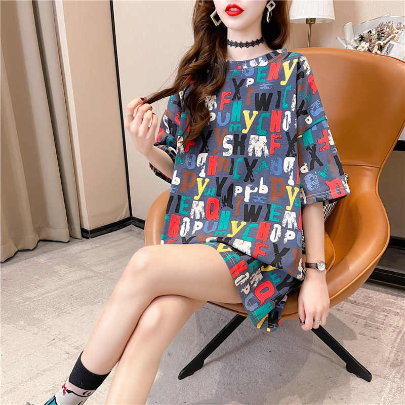 2021 new summer Korean version of ins tide loose student large size wild short-sleeved T-shirt female top