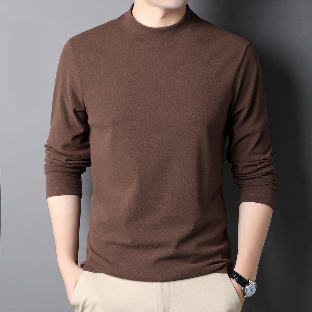 Áo giữ nhiệt áo thun nam dài tay cổ cao 5 phân giữ ấm, lót chất nỉ dày dặn -QQ SHOP | BigBuy360 - bigbuy360.vn