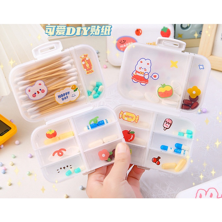 Hộp Đựng Thuốc/Đồ Trang Điểm/Phụ Kiện Tóc Đa Năng Nhỏ Gọn