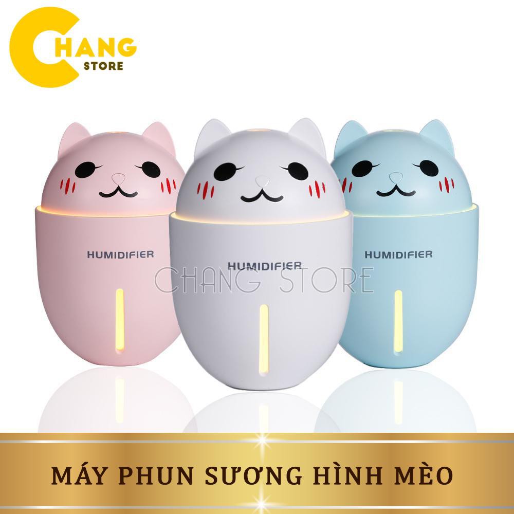 Máy Phun Sương Tạo Độ Ẩm 3 Tác Dụng Hình Mèo