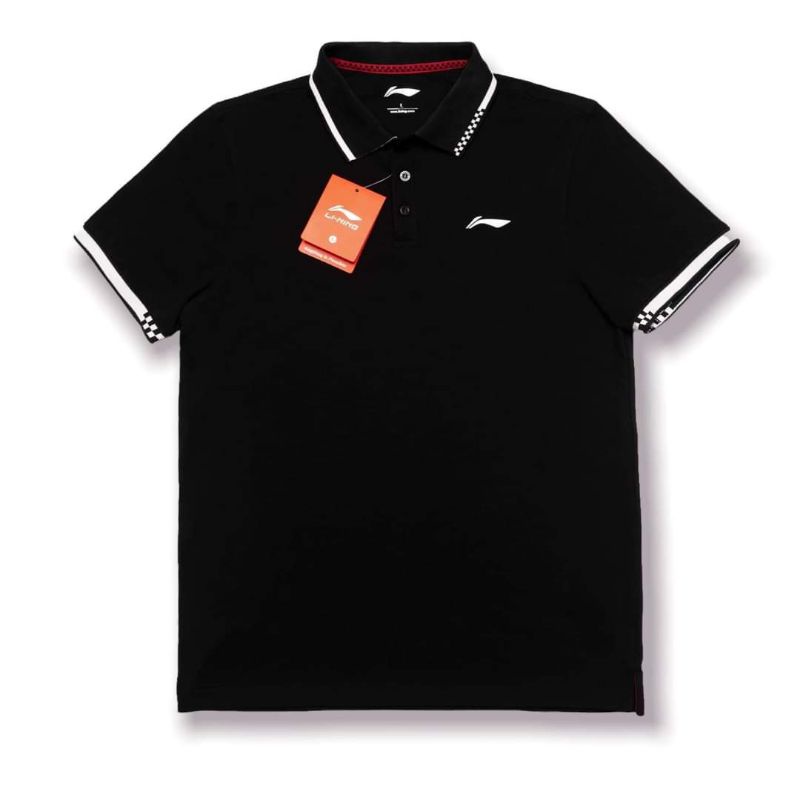 Áo caro polo lining 2 màu trắng đen