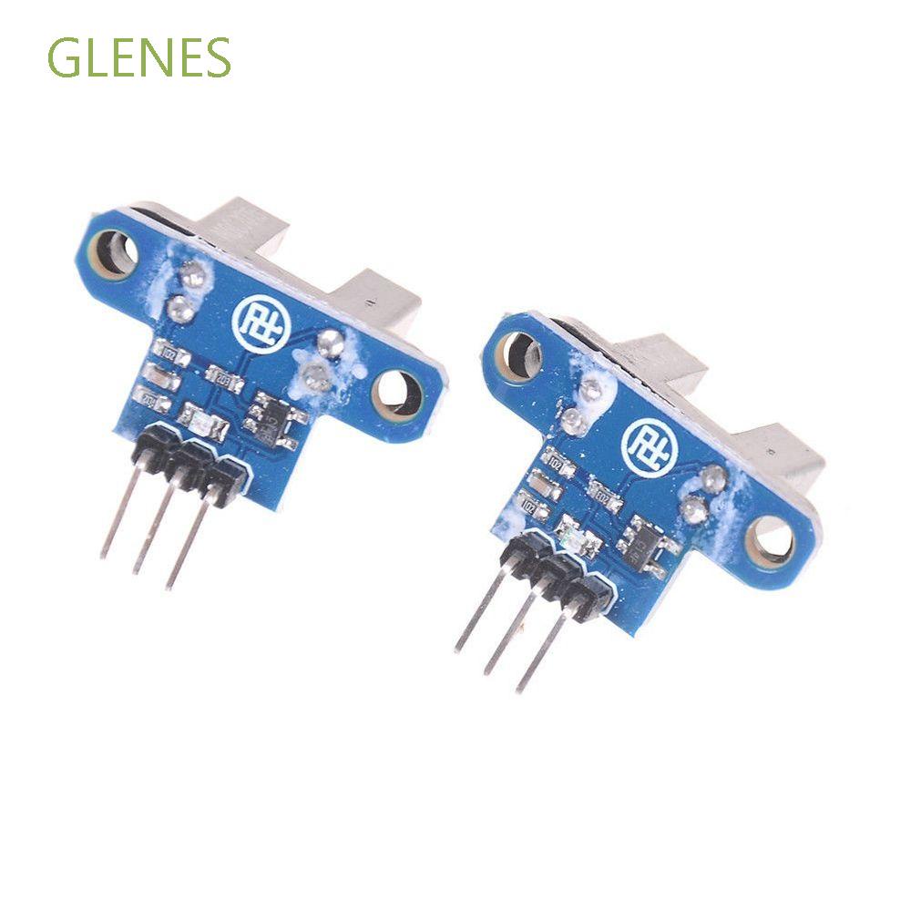 GLENES 2pcs Module Slotted Optical Distance Measuring Speed Sensor IR Infrared Smart Car Detection Practical Motor Test Optocoupler
