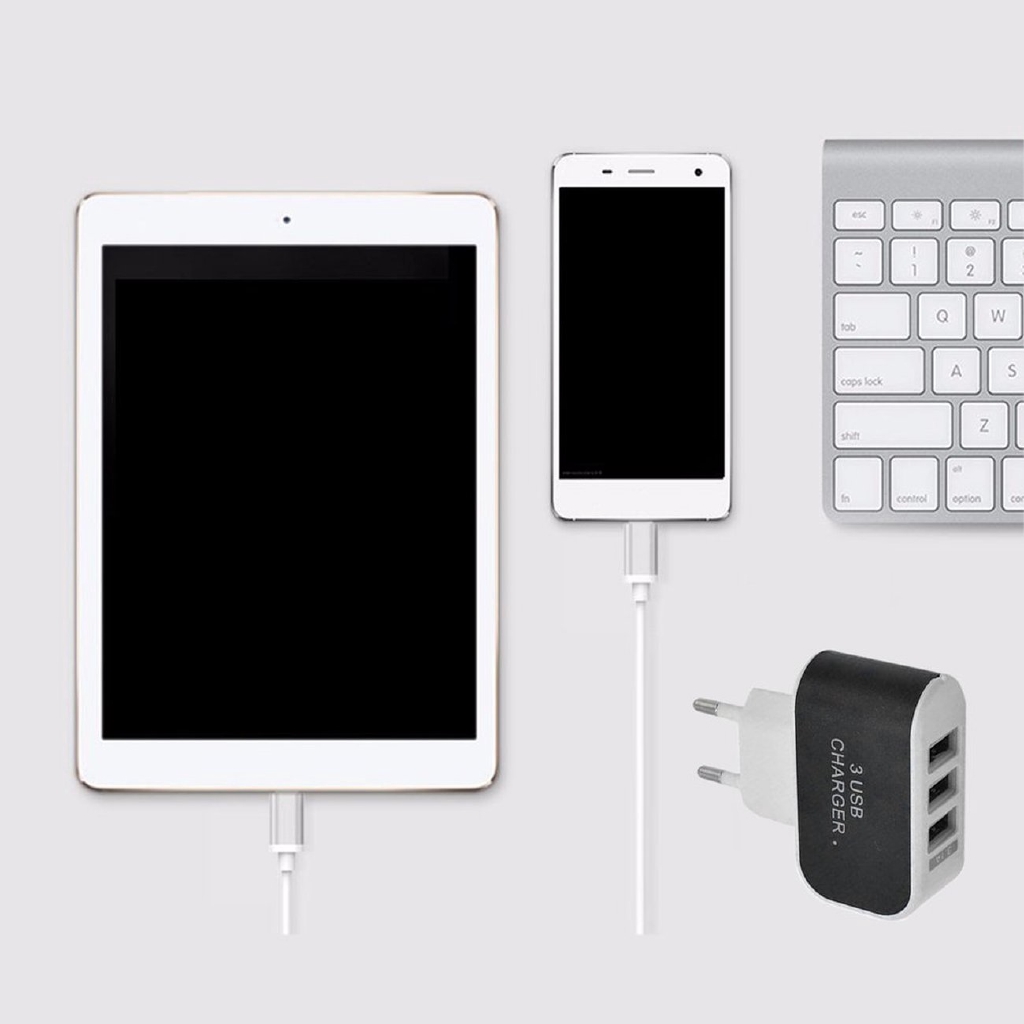 Ổ cắm sạc 3 cổng USB nhiều màu độc đáo