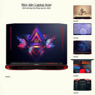 Skin dán Laptop Acer in hình 3D (inbox mã máy cho Shop)
