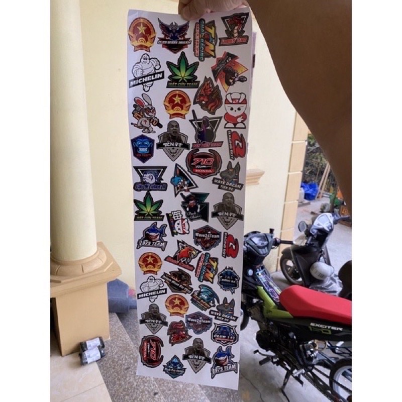 [ Giá 1 Bảng ] Tem Clup, Tem cảnh báo, Tem doremonn, Tem chế ....mẫu mới