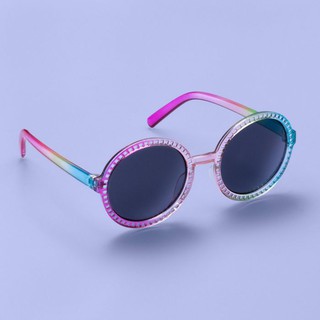 Kính mát cao cấp cho bé gái - Girls' Round Rainbow