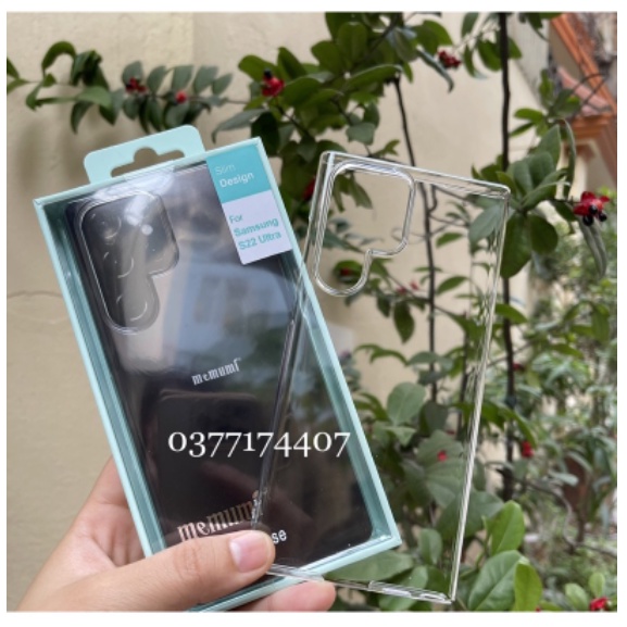Ốp lưng Memumi trong cứng siêu mỏng cho Samsung S23 S22, S22 Plus, S22 Ultra chống ố màu, hàng chính hãng