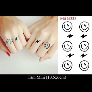 Xăm dán tattoo mặt cười B333