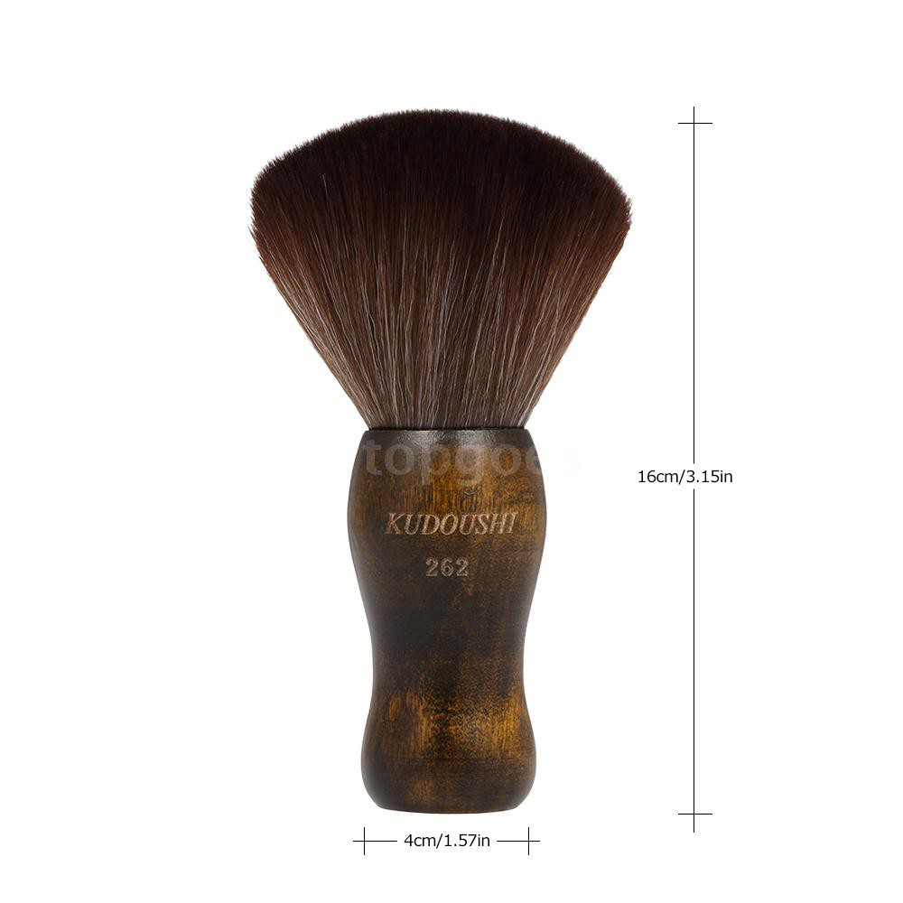 Cọ phủi tóc cổ làm bằng tay cầm gỗ dùng cho salon
