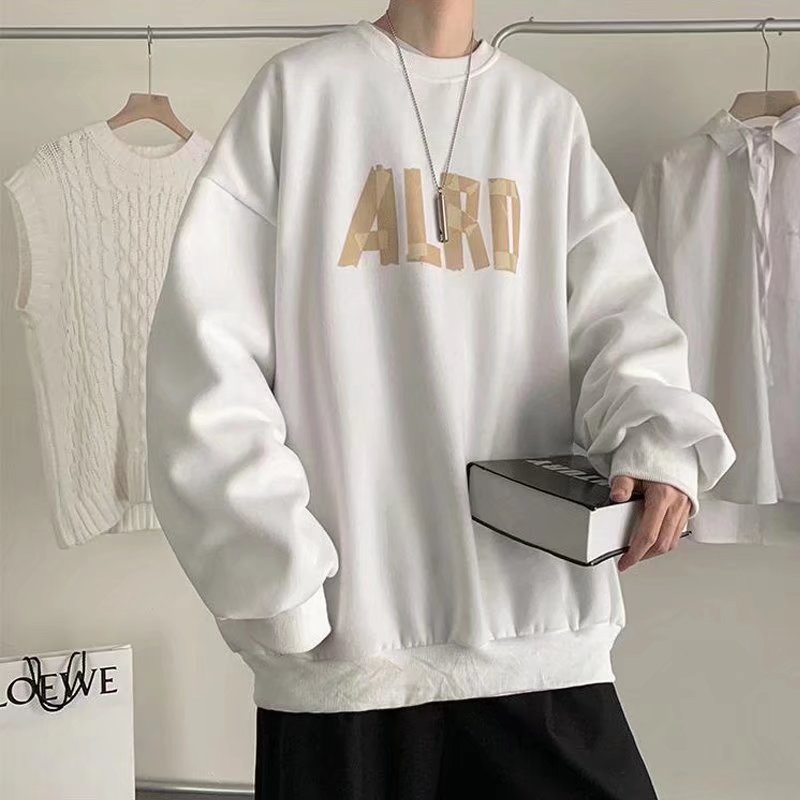 Áo Sweater Cổ Tròn Tay Dài Dáng Rộng Phong Cách Hong Kong Thời Trang Xuân Thu Mới 2021