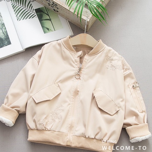 Áo khoác gió bé gái size 11 - 18 kg áo gió 2 lớp thêu hoa dây siêu đẹp AK35