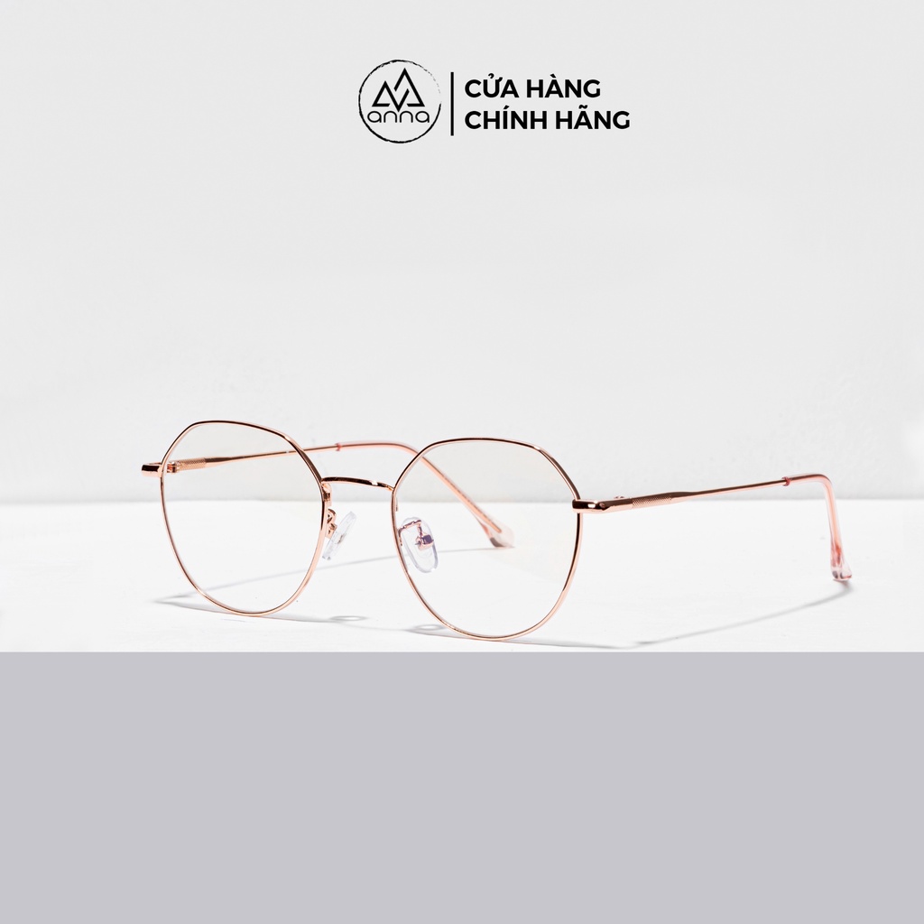 Gọng kính mắt thời trang nữ ANNA cho người cận dáng tròn bằng kim loại 150KL018