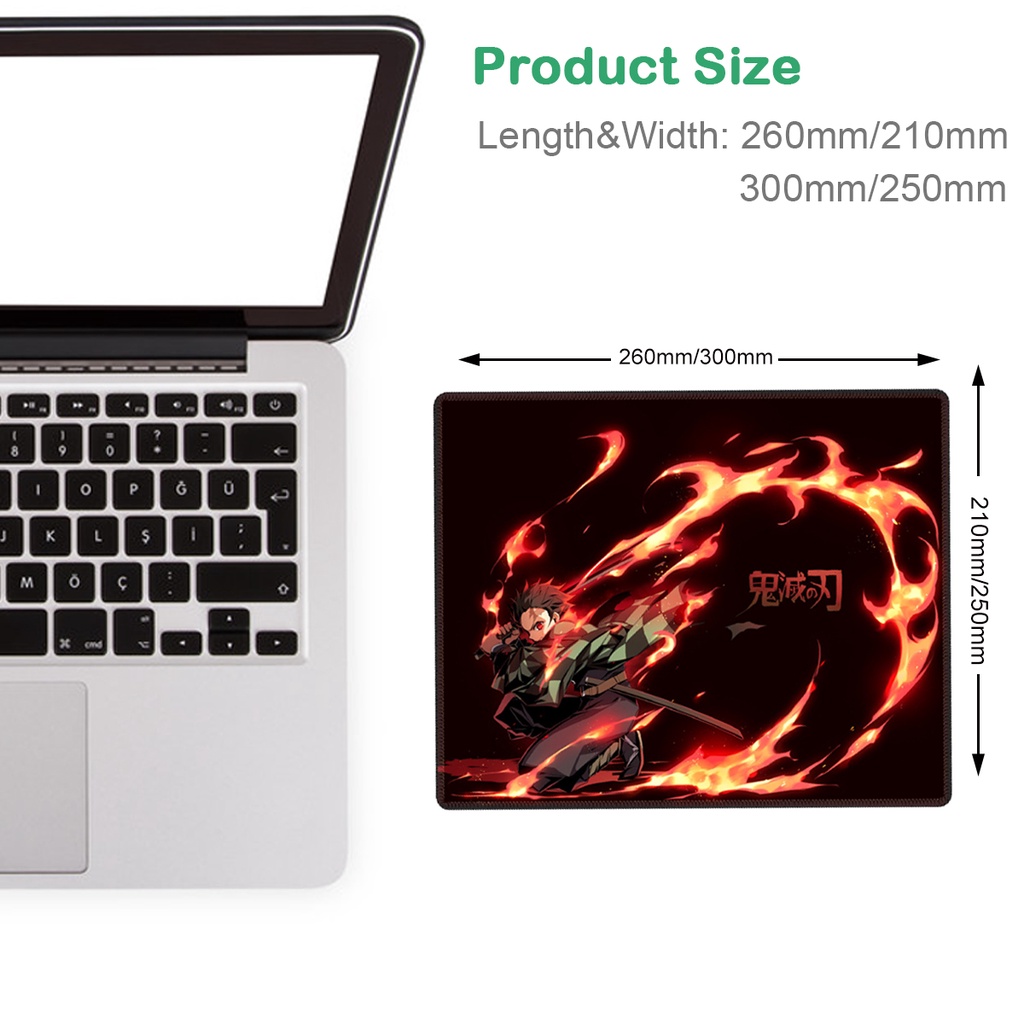 Miếng Lót Chuột In Họa Tiết Anime Demon Slayer: Kimetsu No Yaiba Cho Máy Tính Tanjirou Nezuko