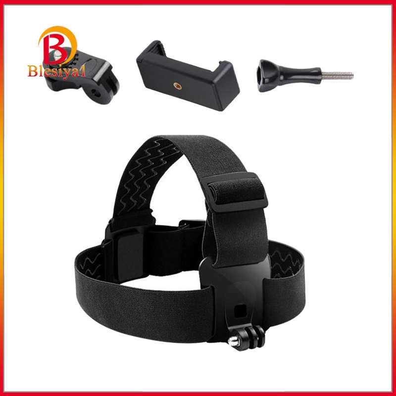 [BLESIYA1] Adjustable Head Strap Belt Mount Holder with Clamp for Sports Camera Phone