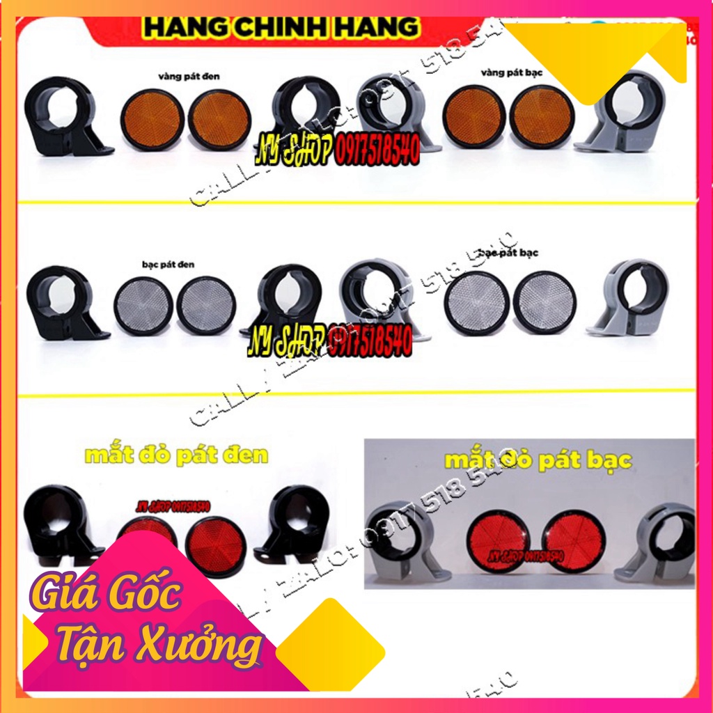 🥇 BỘ 4 MẮT MÈO PHẢN QUANG ZHIPAT TRƯỚC SAU ( TÙY CHỌN MÀU MẮT VÀ MÀU MẮT ) GẮN HONDA, YAMAHA 🥇 (Ảnh Sp thật)