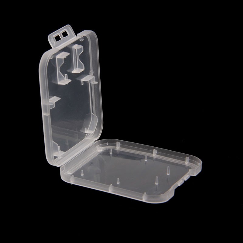 5PCS Plastic Transparent Standard SD SDHC Memory Card Case Holder Box Storage