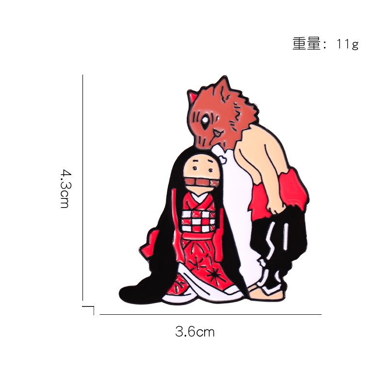 Huy Hiệu Cài Áo Hình Nhân Vật Anime Ghost Slayer