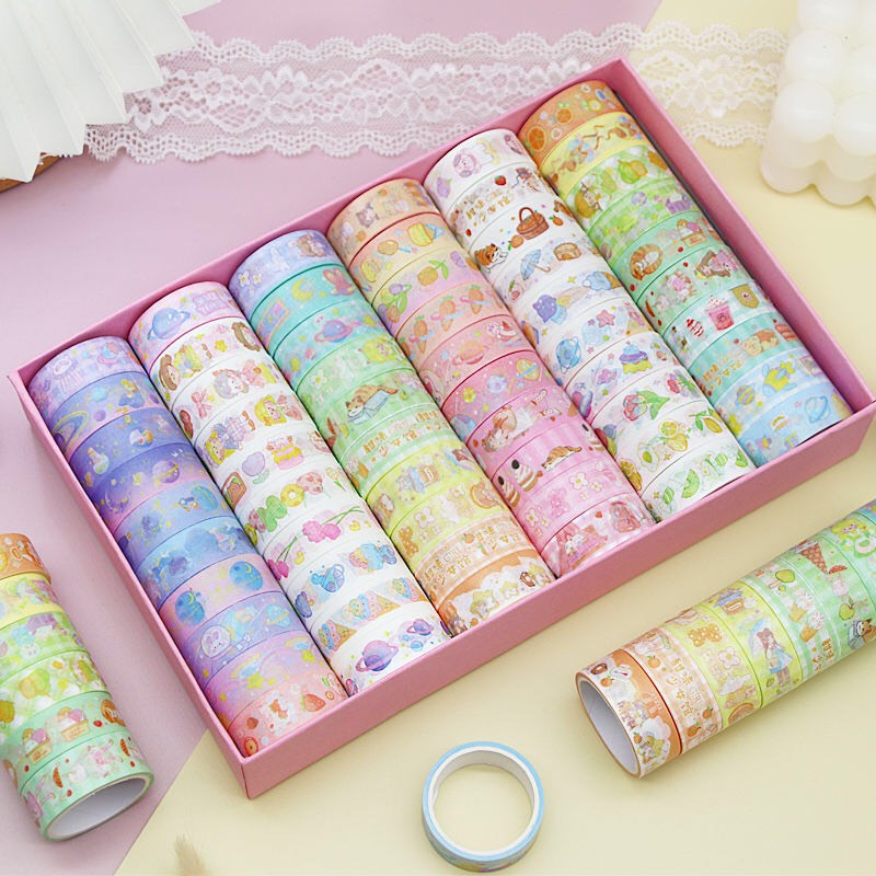 Washi tape trang trí sổ còng, sổ Bullet Journal │ Washi giấy thường │ 1 cuộn 1,5cmx3m │ Xem thêm ở phần MÔ TẢ SẢN PHẨM